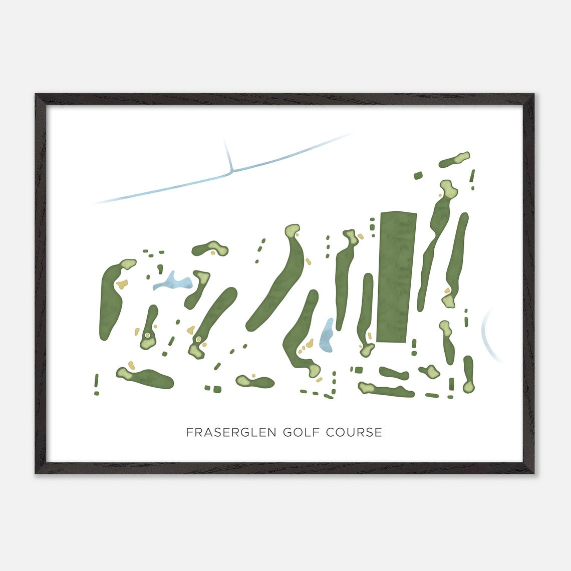 Fraserglen Golf Course Canada Minimalist Watercolor Golf Map Poster - Image 4