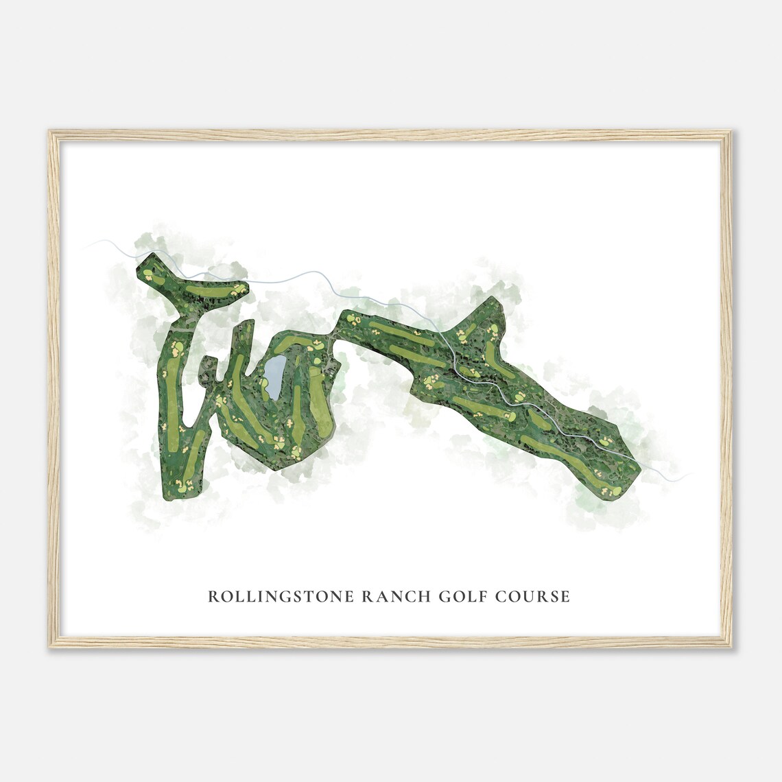 Rollingstone Ranch Golf Course Colorado Classic Watercolor Map Golfer Gift Golf Wall Art Golf Poster Print Course Layout