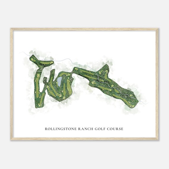 Rollingstone Ranch Golf Course Colorado Classic Watercolor Map Golfer Gift Golf Wall Art Golf Poster Print Course Layout