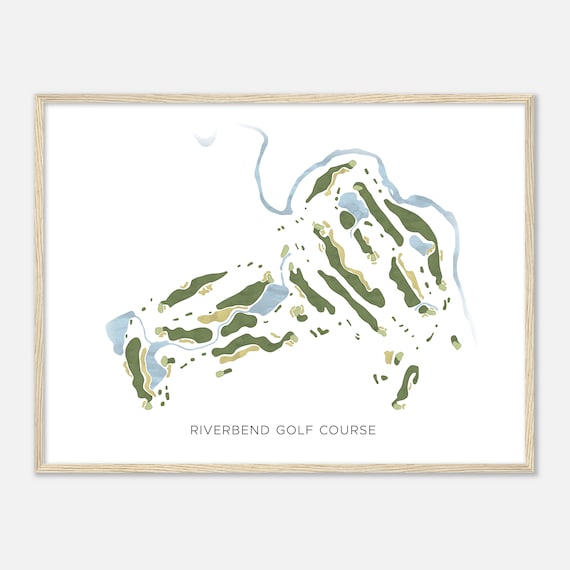 Riverbend Golf Course Utah Modern Watercolor Map Golfer Gift Golf Wall Art Golf Poster Print Course Layout