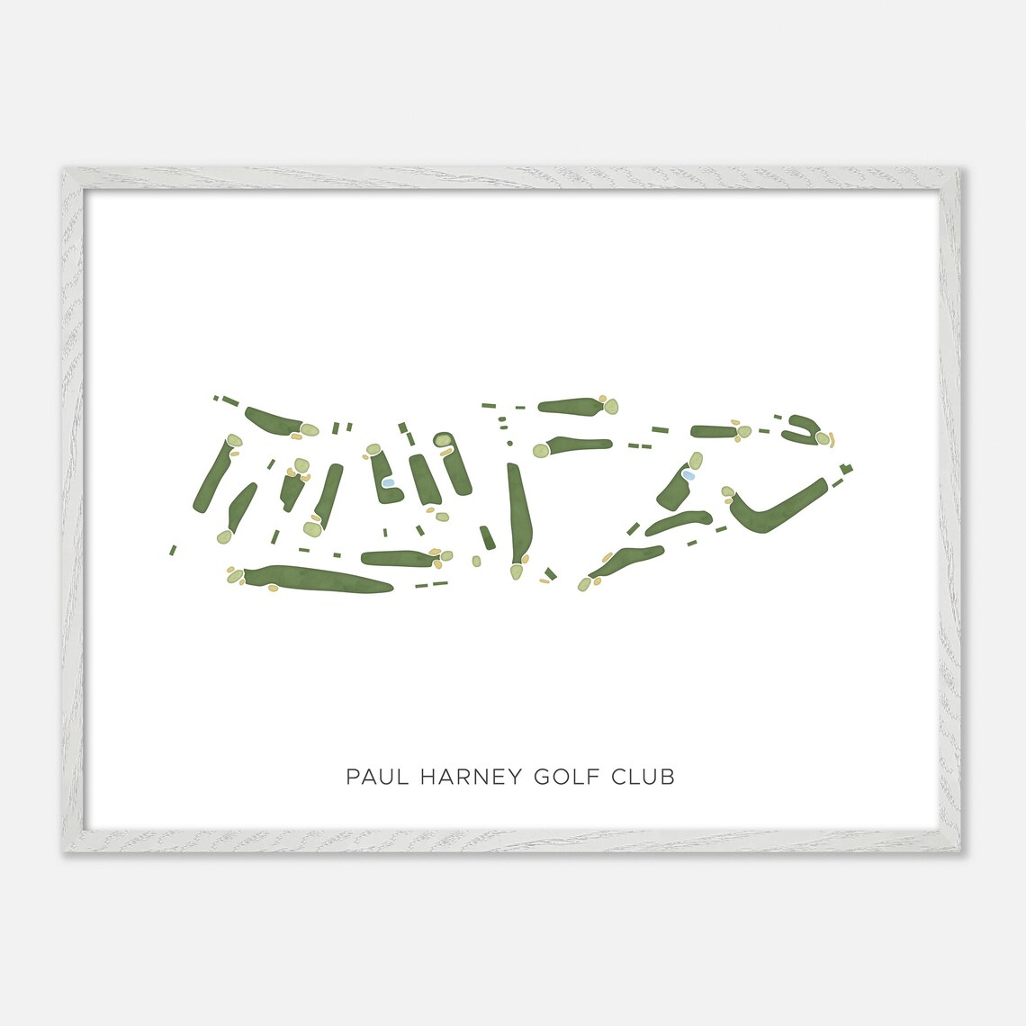 Paul Harney Golf Club Modern Minimalist Watercolor Map Poster - Image 4