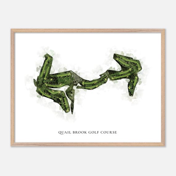 Quail Brook Golf Course In Somerset New Jersey Classic Watercolor Map Golfer Gift Golf Wall Art Golf Poster Print Course Layout