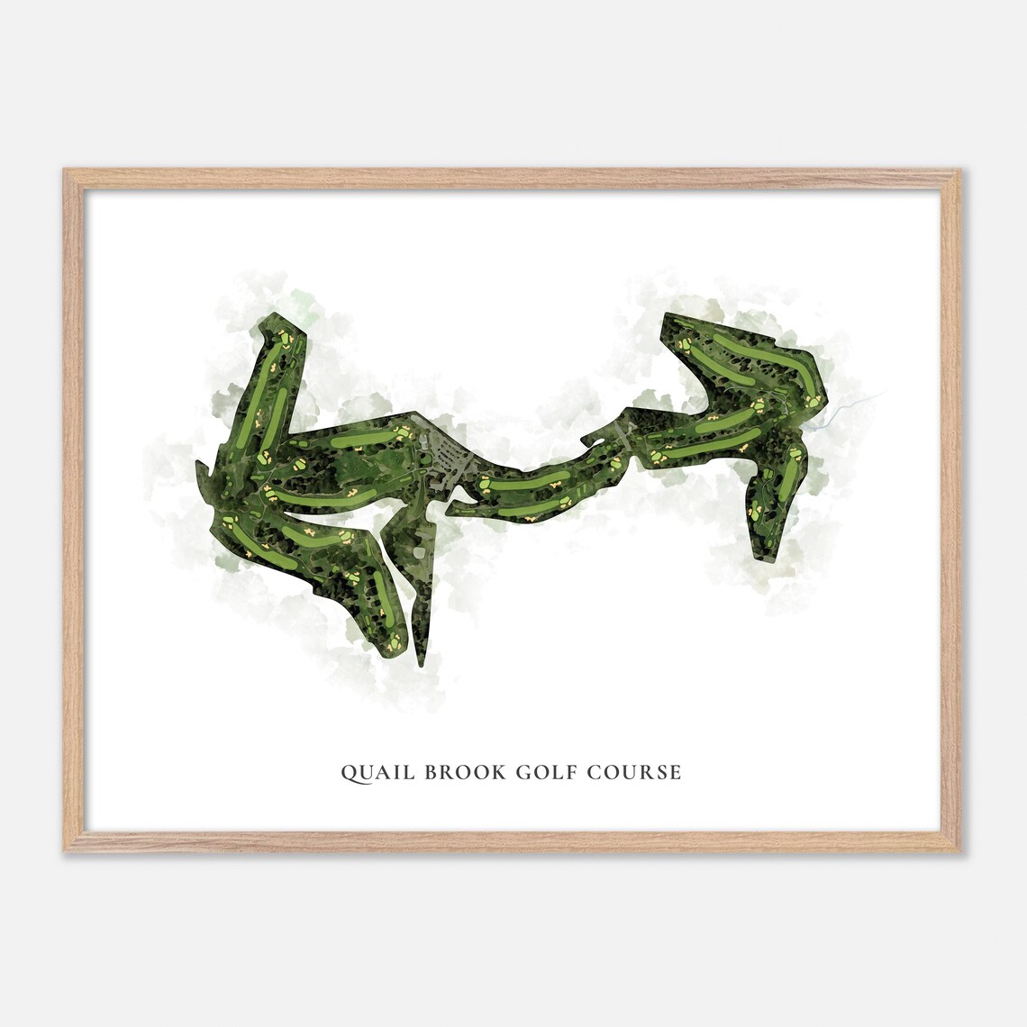 Quail Brook Golf Course Somerset New Jersey Classic Watercolor Poster