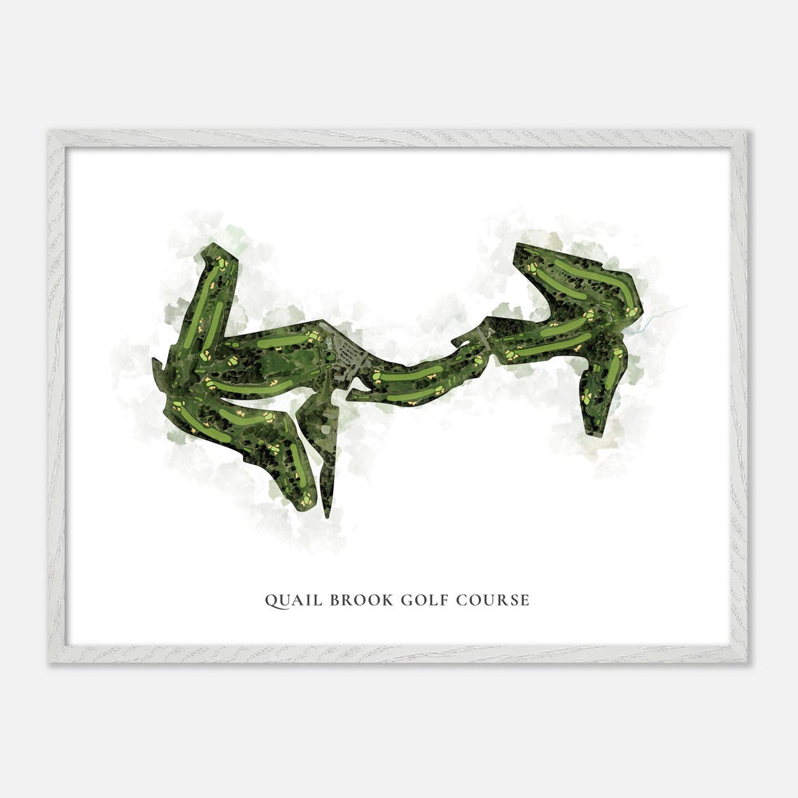 Quail Brook Golf Course Somerset New Jersey Classic Watercolor Poster - Image 4