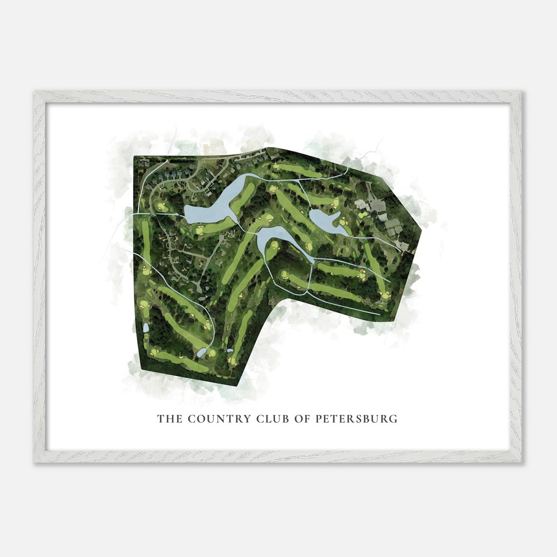 The Country Club Of Petersburg In Petersburg Virginia Classic Watercolor Map Golfer Gift Golf Wall Art Golf Poster Print - Image 4