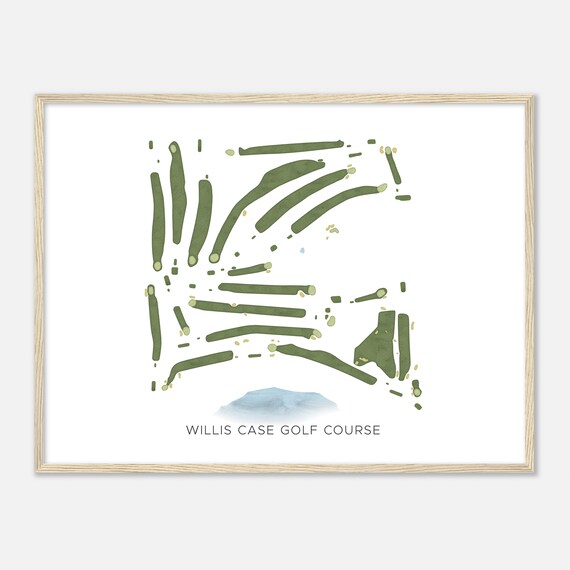 Willis Case Golf Course Colorado Modern Watercolor Map Golfer Gift Golf Wall Art Golf Poster Print Course Layout