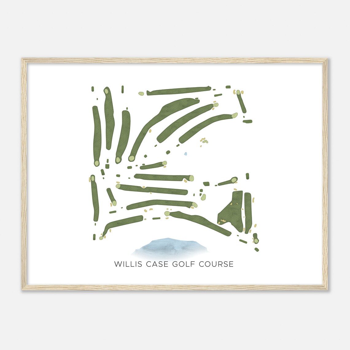 Willis Case Golf Course Colorado Modern Watercolor Map Golfer Gift Golf Wall Art Golf Poster Print Course Layout