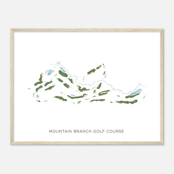 Mountain Branch Golf Course Maryland Modern Watercolor Map Golfer Gift Golf Wall Art Golf Poster Print Course Layout
