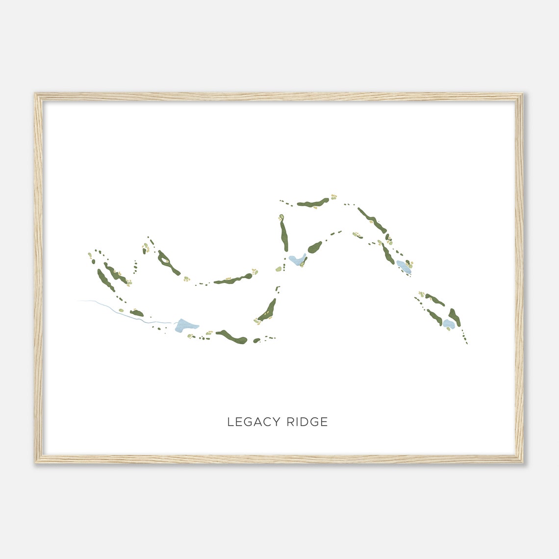 Legacy Ridge Golf Course Minimal Watercolor Map Art Poster Gift