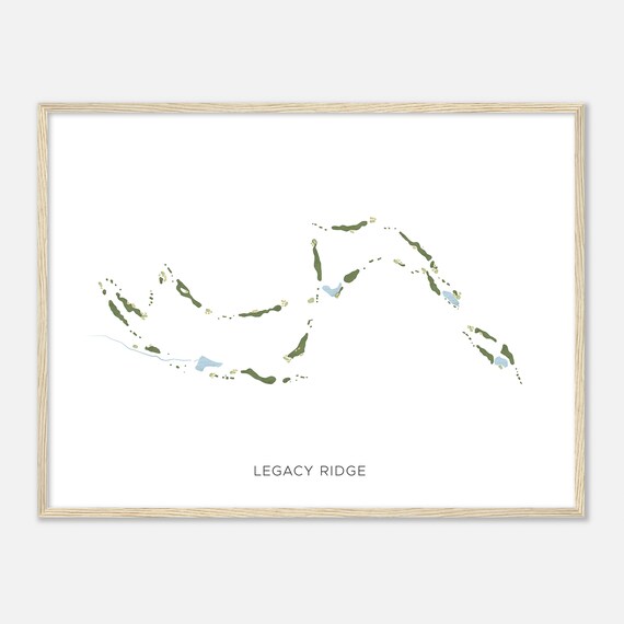 Legacy Ridge Colorado Modern Watercolor Map Golfer Gift Golf Wall Art Golf Poster Print Course Layout