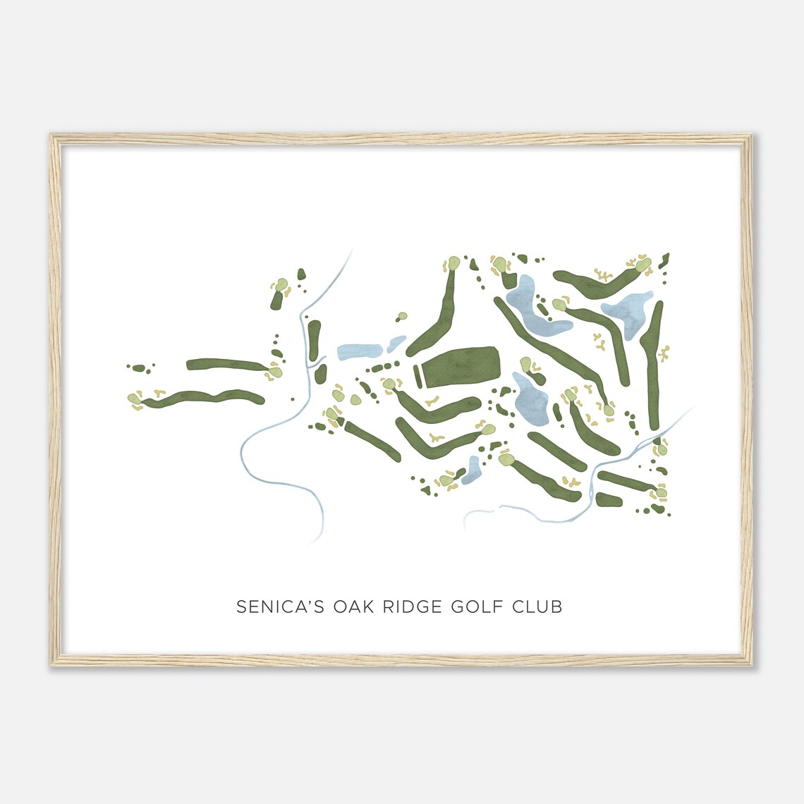 Senicas Oak Ridge Golf Club Poster Minimalist Map Golfer Gift