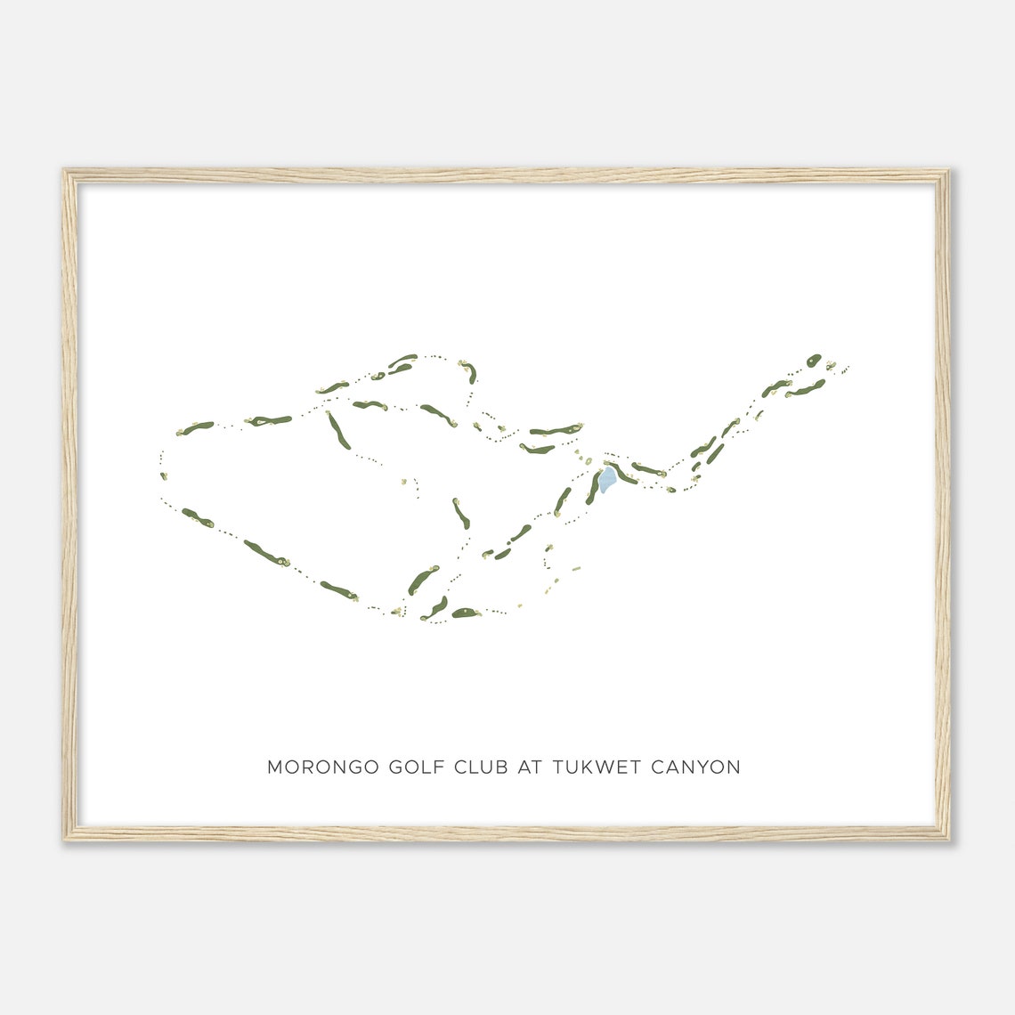Morongo Golf Club at Tukwet Canyon California Modern Map Poster - Image 2