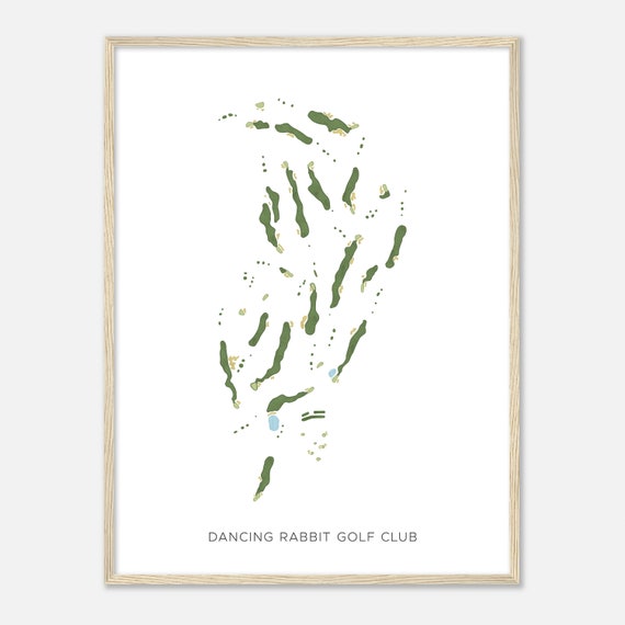 Dancing Rabbit Golf Club Mississippi Modern Watercolor Map Golfer Gift Golf Wall Art Golf Poster Print Course Layout