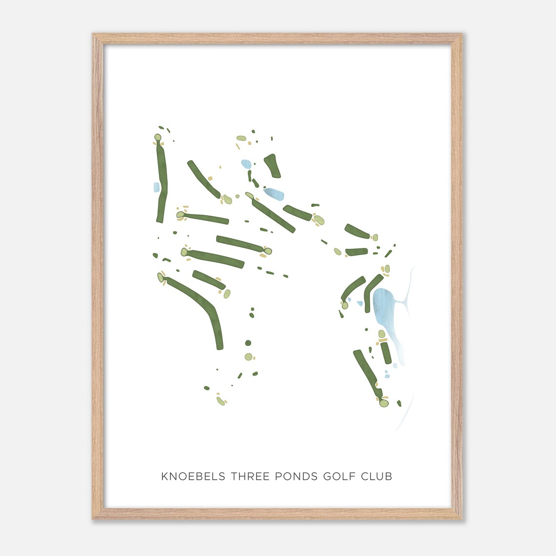 Knoebels Three Ponds Golf Club Elysburg Pennsylvania Modern Watercolor Poster - Image 6
