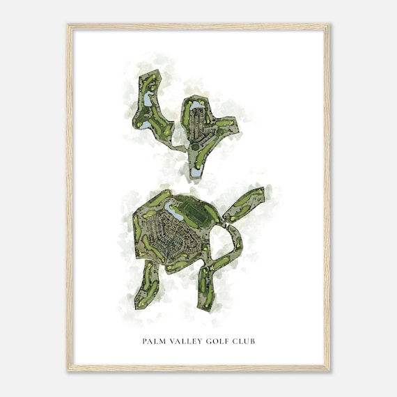 Palm Valley Golf Club Arizona Classic Watercolor Map Golfer Gift Golf Wall Art Golf Poster Print Course Layout