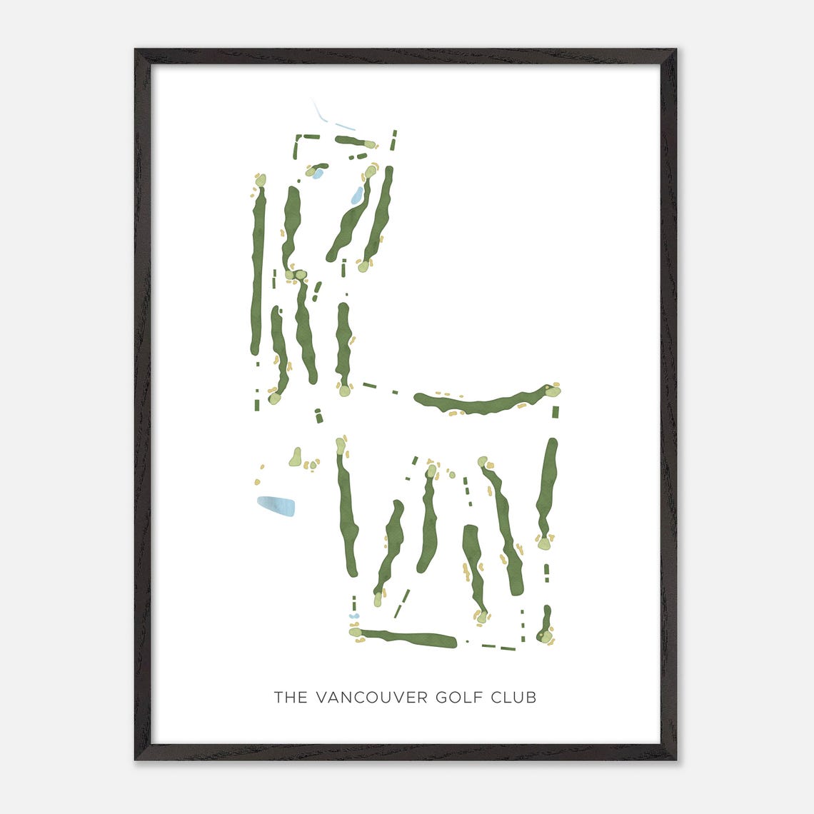 The Vancouver Golf Club Modern Minimalist Watercolor Map Poster - Image 2