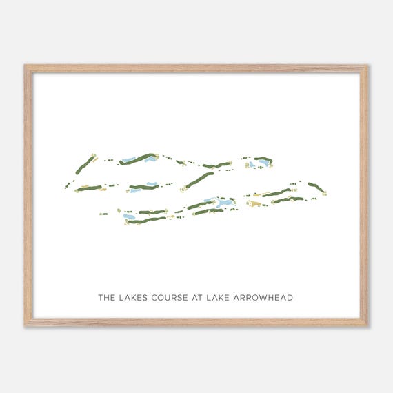 The Lakes Course At Lake Arrowhead In Nekoosa Wisconsin Modern Watercolor Map Golfer Gift Golf Wall Art Golf Poster Print