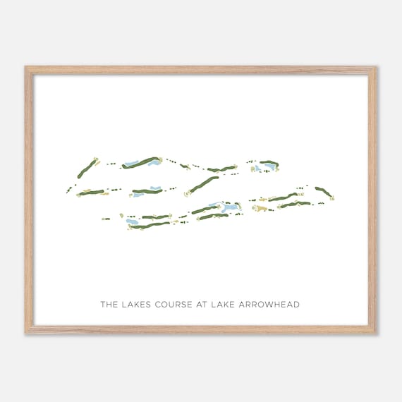 The Lakes Course at Lake Arrowhead Nekoosa Wisconsin Modern Map Poster