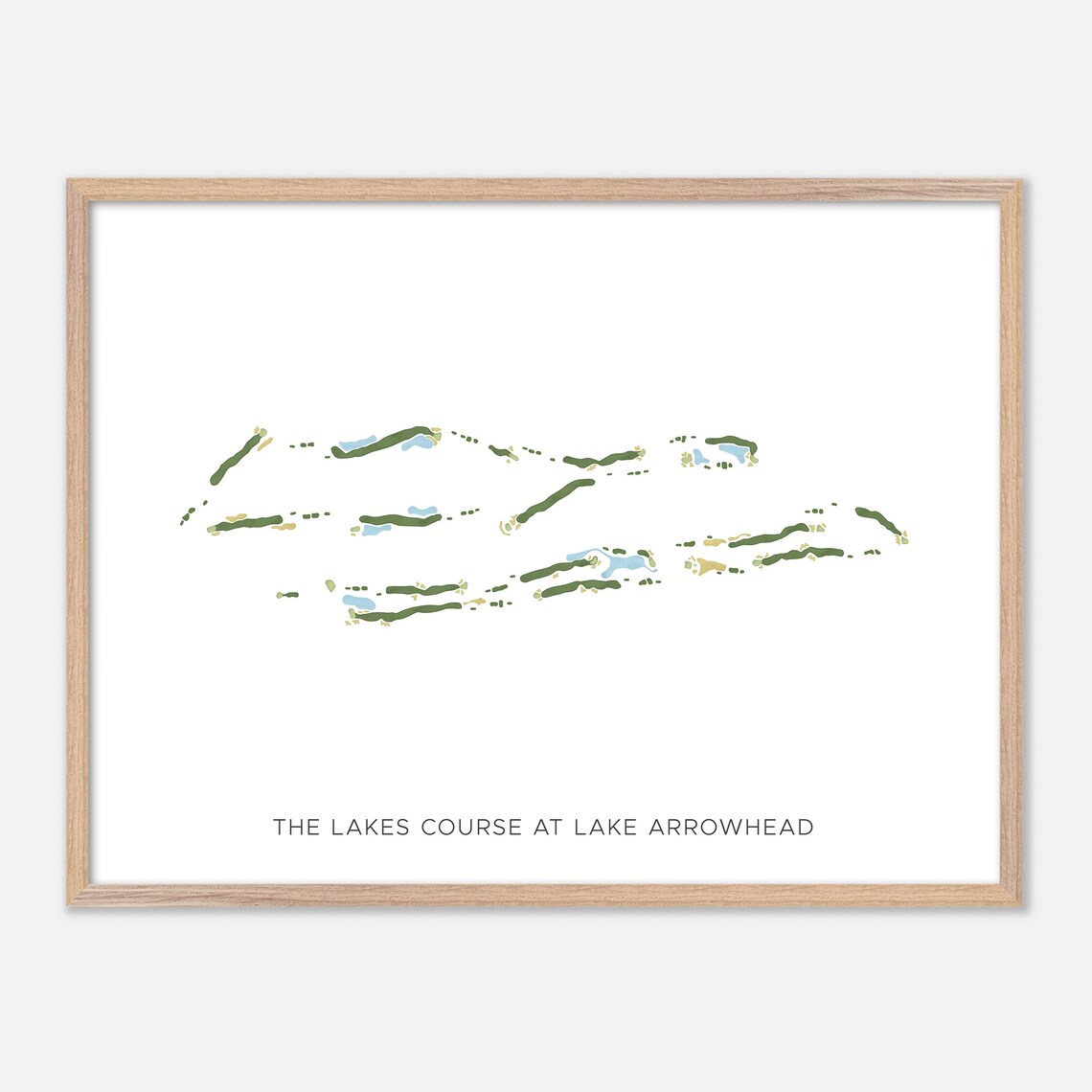 The Lakes Course at Lake Arrowhead Nekoosa Wisconsin Modern Map Poster