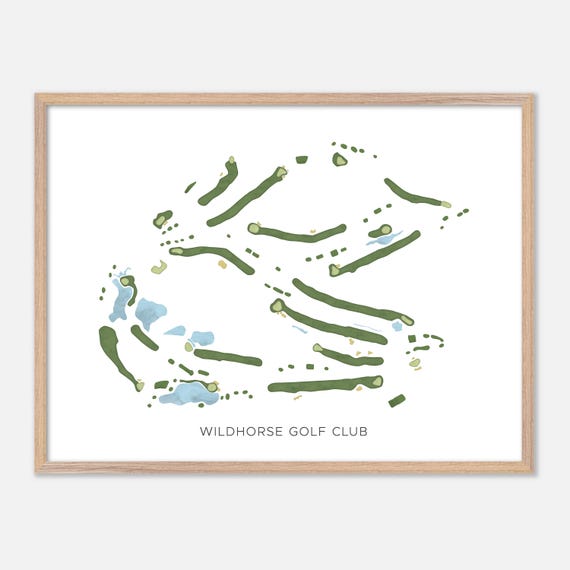 Wildhorse Golf Club In Henderson Nevada Modern Watercolor Map Golfer Gift Golf Wall Art Golf Poster Print Course Layout