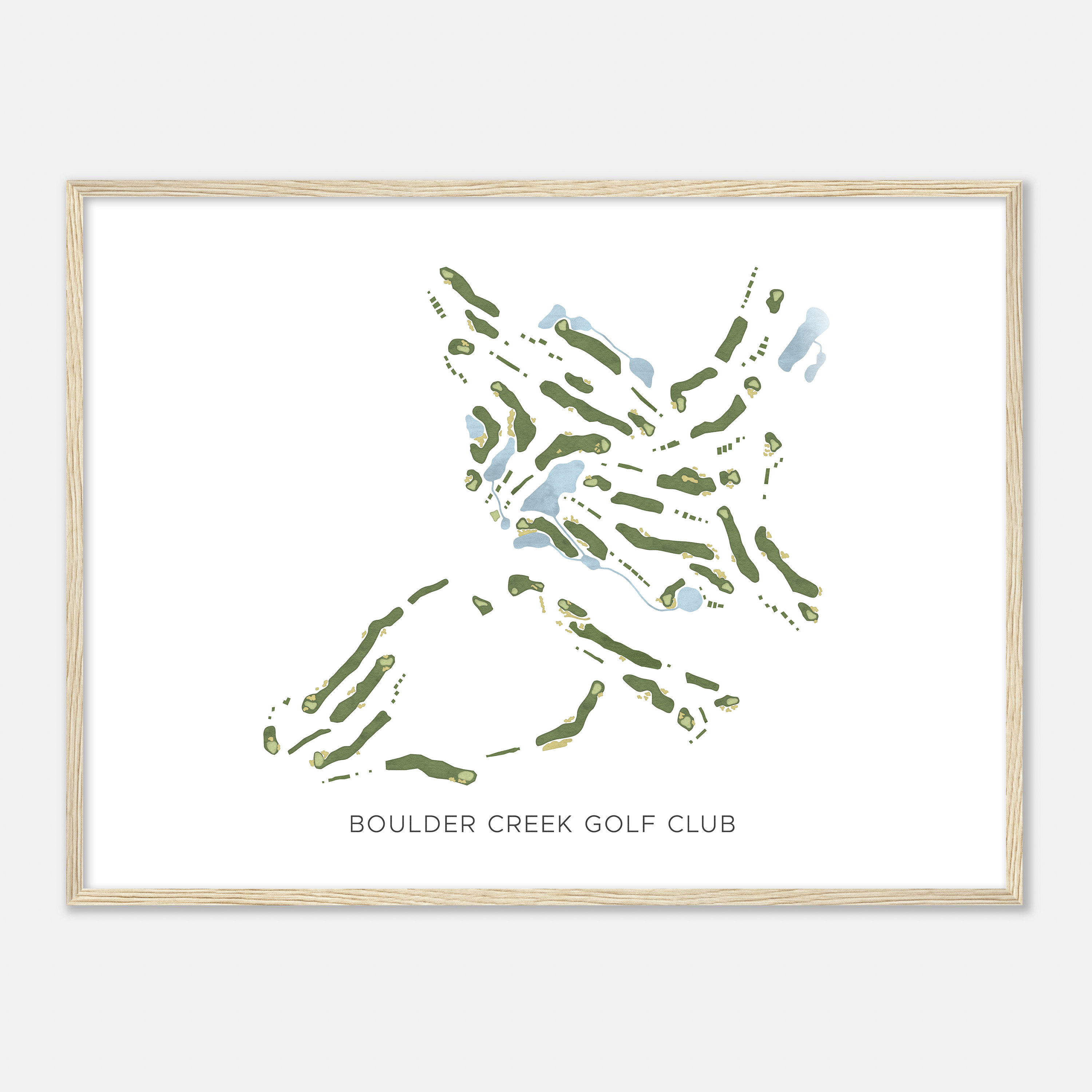 Boulder Creek Golf Club Nevada Modern Watercolor Map Golfer Gift Golf Wall Art Golf Poster Print Course Layout - Image 2