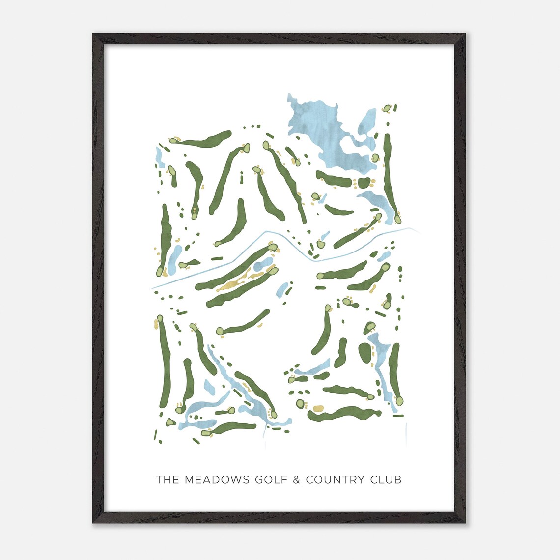 The Meadows Golf & Country Club Ottawa Canada Modern Watercolor Map Poster - Image 2