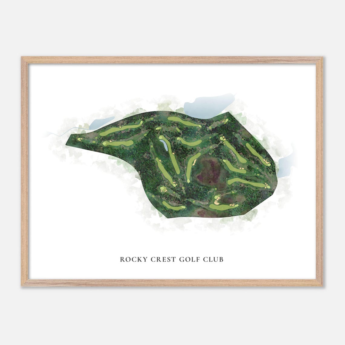 Rocky Crest Golf Club Canada Classic Watercolor Course Poster