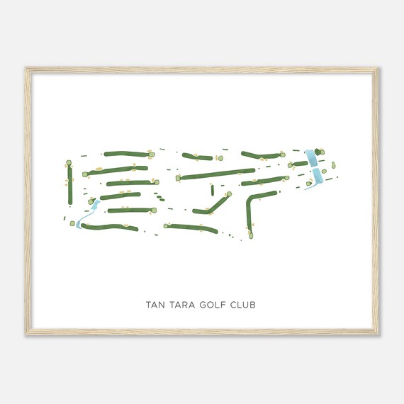 Tan Tara Golf Club New York Modern Watercolor Map Golfer Gift Golf Wall Art Golf Poster Print Course Layout