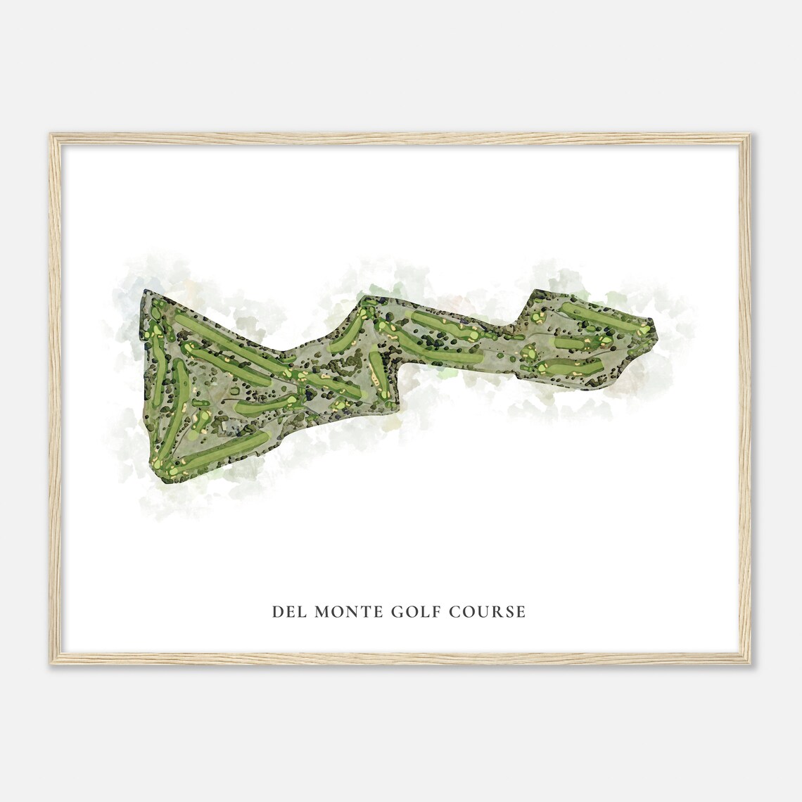 Del Monte Golf Course California Classic Watercolor Map Golfer Gift Golf Wall Art Golf Poster Print Course Layout - Image 2