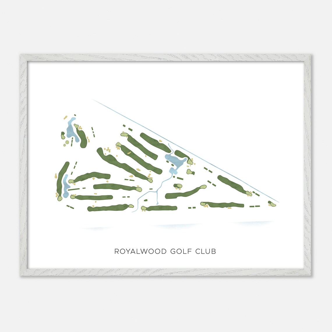 Royalwood Golf Club Canada Modern Watercolor Golf Map Poster - Image 3