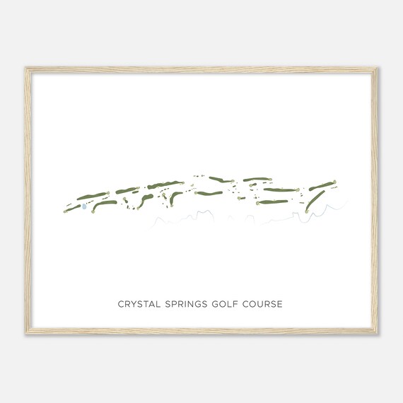 Crystal Springs Golf Course California Modern Watercolor Map Golfer Gift Golf Wall Art Golf Poster Print Course Layout