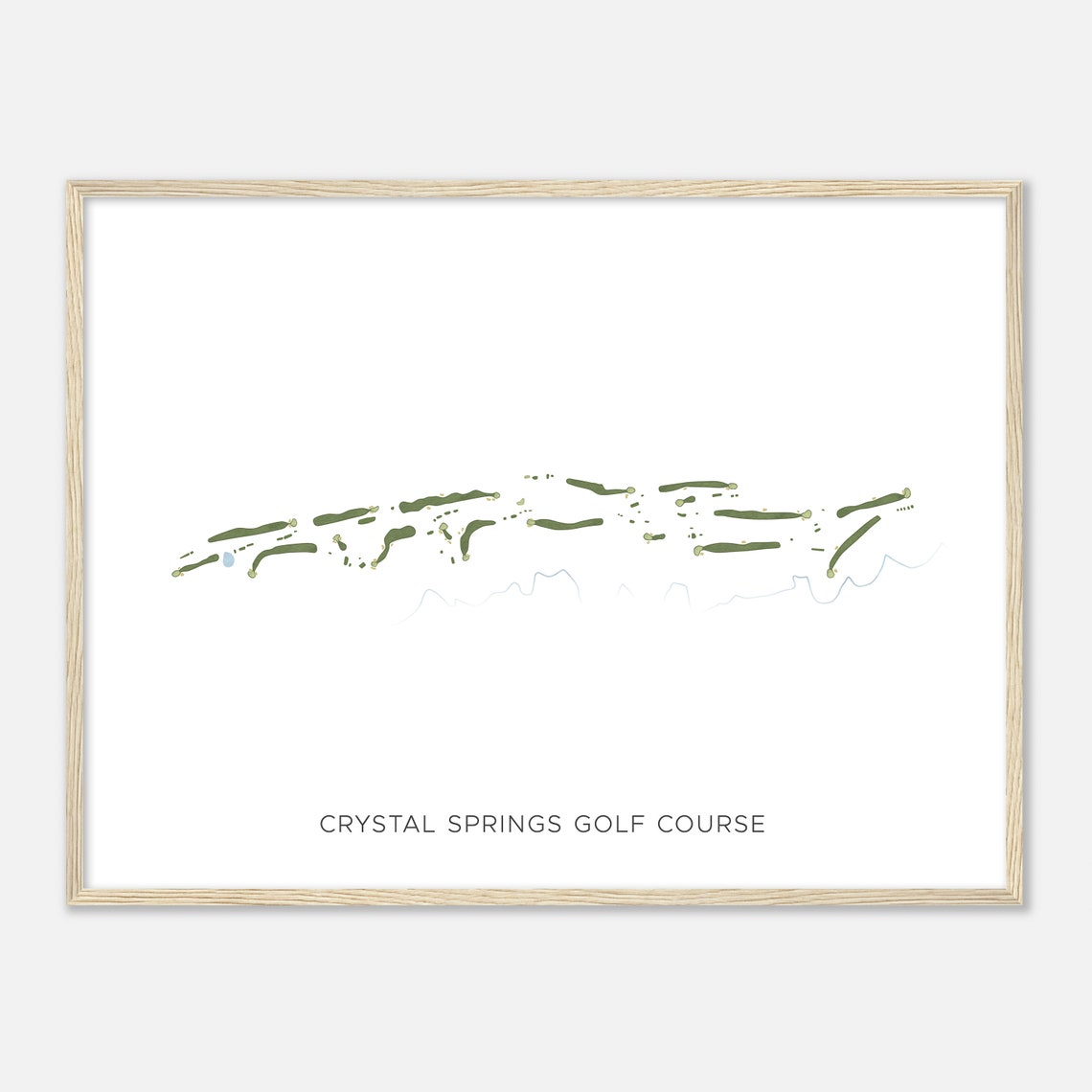 Crystal Springs Golf Course Minimalist Map Fairway Art Sports Poster