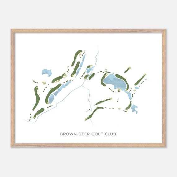 Brown Deer Golf Club In Coralville Iowa Modern Watercolor Map Golfer Gift Golf Wall Art Golf Poster Print Course Layout