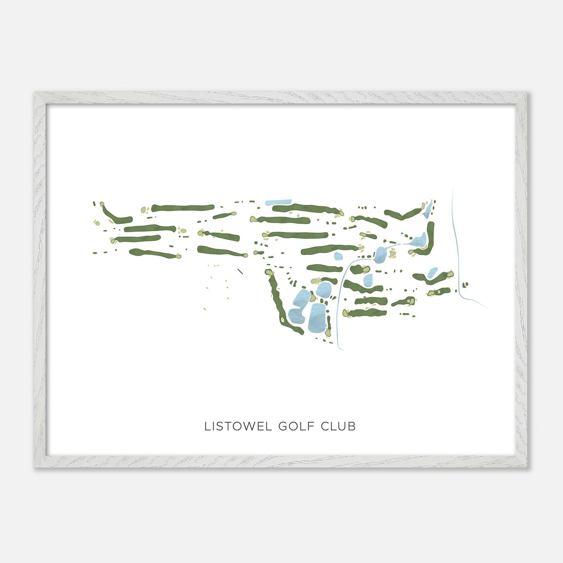 Listowel Golf Club Canada Minimalist Watercolor Golf Map Poster - Image 3