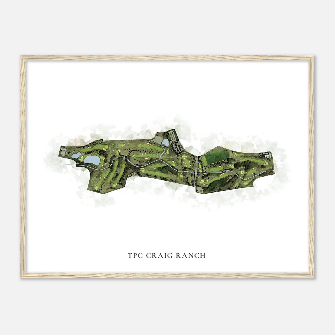 Tpc Craig Ranch Texas Classic Watercolor Map Golfer Gift Golf Wall Art Golf Poster Print Course Layout - Image 2