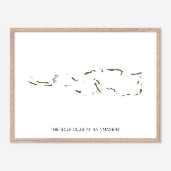 The Golf Club At Rainmakers In Alto New Mexico Modern Watercolor Map Golfer Gift Golf Wall Art Golf Poster Print Course Layout