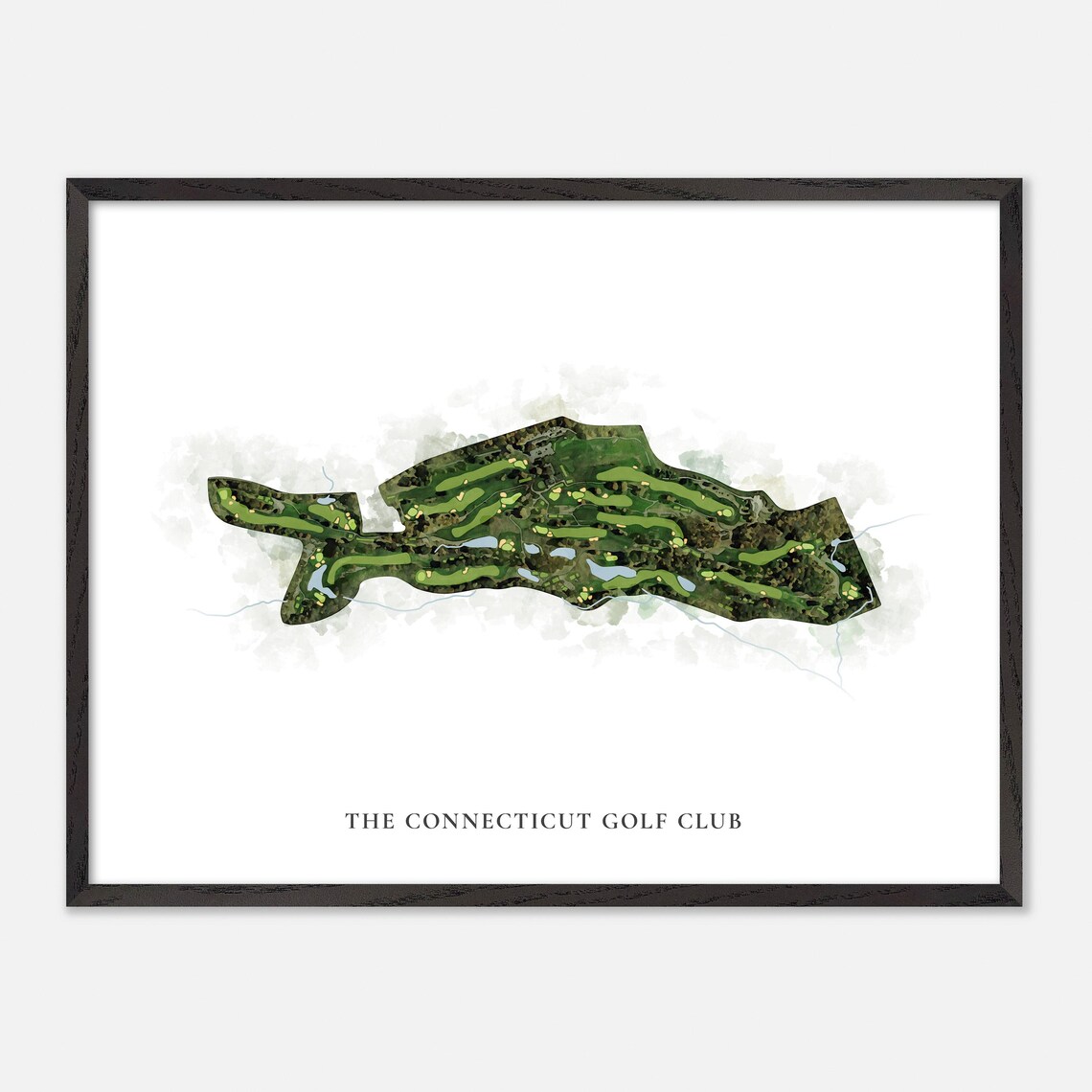 The Connecticut Golf Club Classic Watercolor Course Map Poster - Image 5