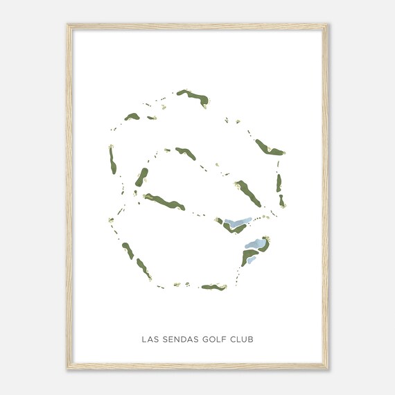 Las Sendas Golf Club Arizona Modern Watercolor Map Golfer Gift Golf Wall Art Golf Poster Print Course Layout