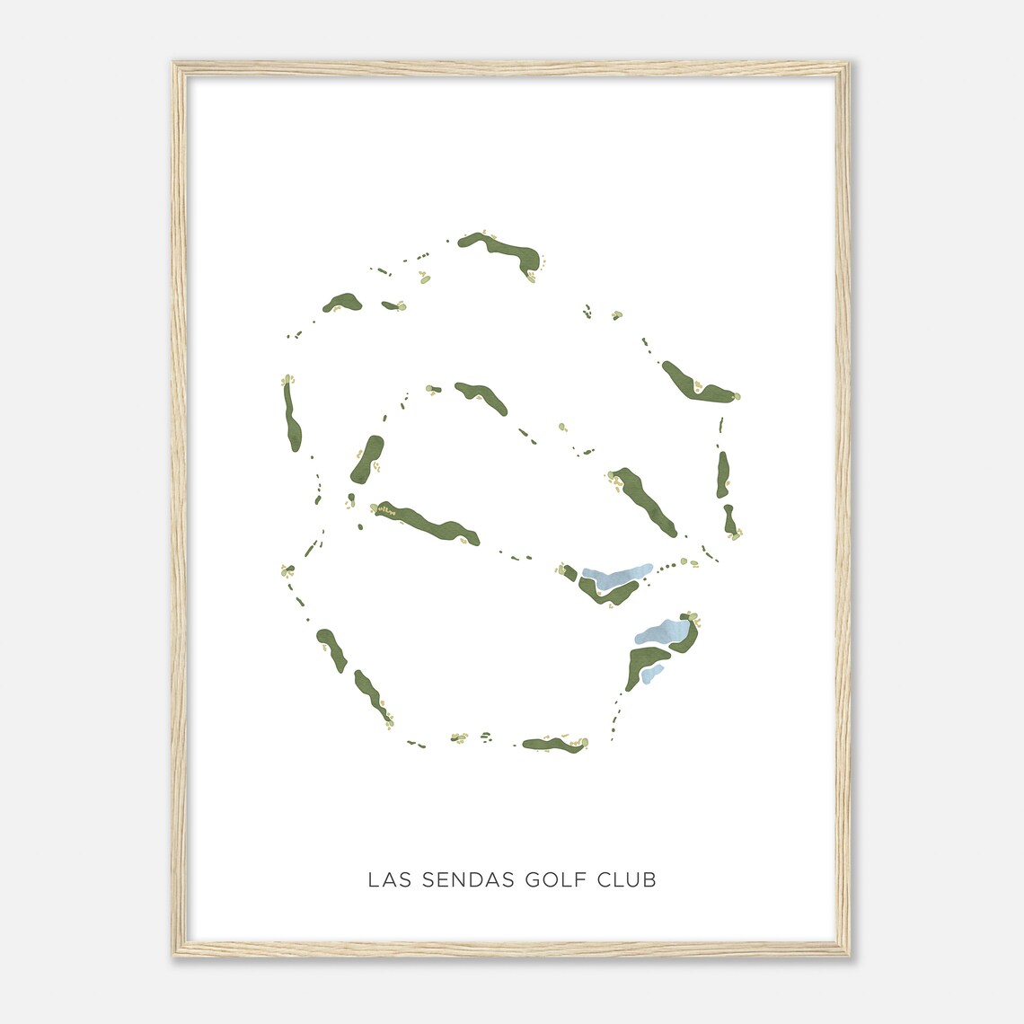 Las Sendas Golf Club Arizona Modern Watercolor Map Golfer Gift Golf Wall Art Golf Poster Print Course Layout
