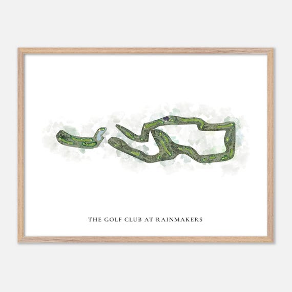 The Golf Club At Rainmakers In Alto New Mexico Classic Watercolor Map Golfer Gift Golf Wall Art Golf Poster Print Course Layout
