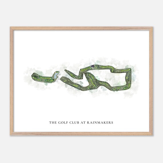 The Golf Club at Rainmakers New Mexico Classic Watercolor Map Poster