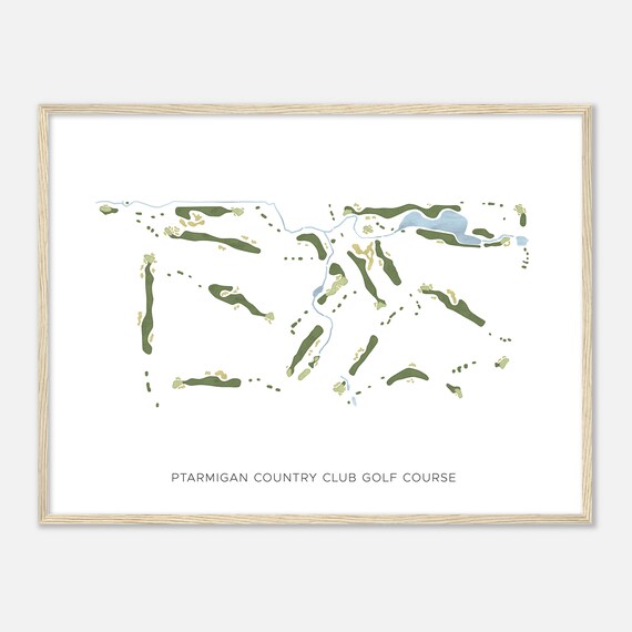 Ptarmigan Country Club Golf Course Colorado Modern Watercolor Map Golfer Gift Golf Wall Art Golf Poster Print Course Layout