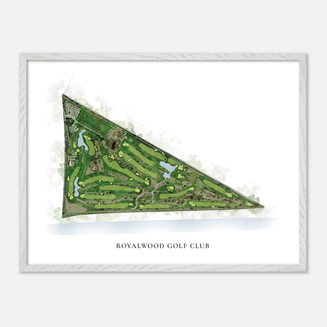 Royalwood Golf Club Canada Classic Watercolor Golf Map Poster - Image 3