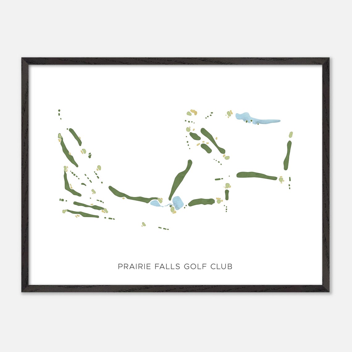 Prairie Falls Golf Club Idaho Minimalist Golf Course Map Poster - Image 5