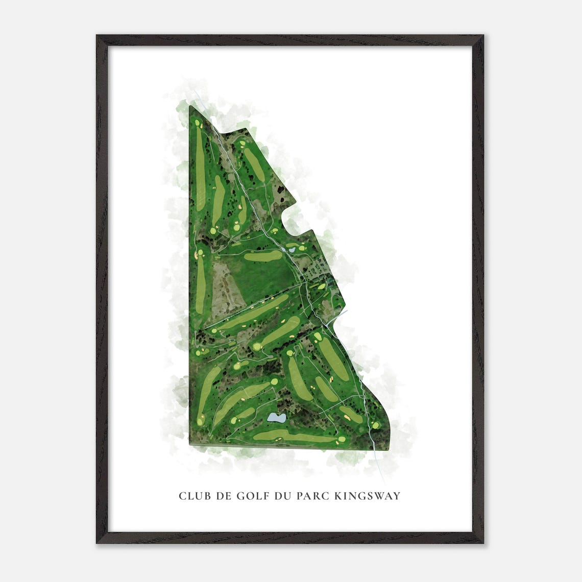 Club de Golf du Parc Kingsway Quebec Classic Watercolor Map Poster - Image 2