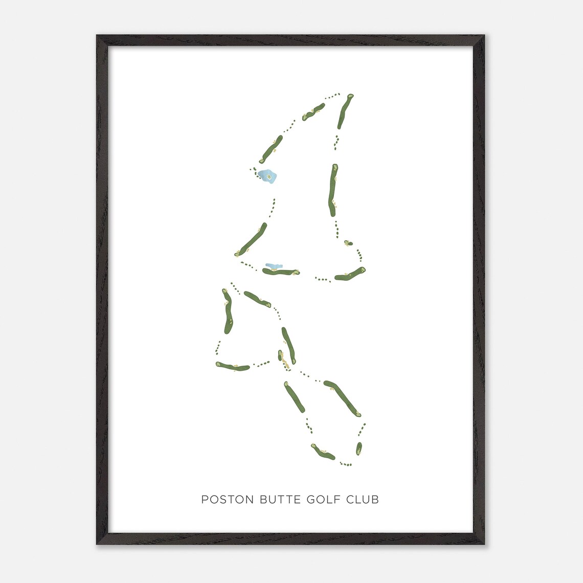 Poston Butte Golf Club Arizona Modern Minimalist Golf Map Poster - Image 3