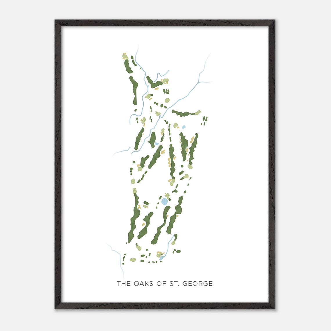 The Oaks Of St George Canada Minimalist Golf Course Map Poster - Image 2