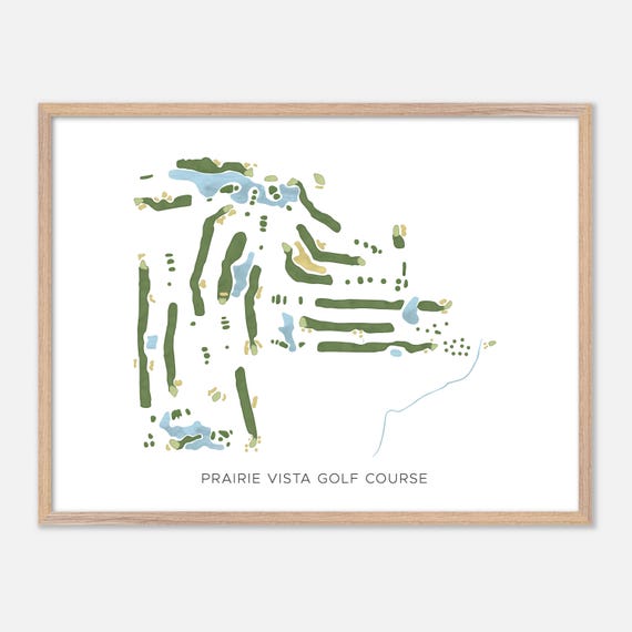 Prairie Vista Golf Course In Bloomington Illinois Modern Watercolor Map Golfer Gift Golf Wall Art Golf Poster Print