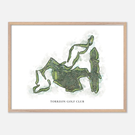 Torreon Golf Club In Show Low Arizona Classic Watercolor Map Golfer Gift Golf Wall Art Golf Poster Print Course Layout