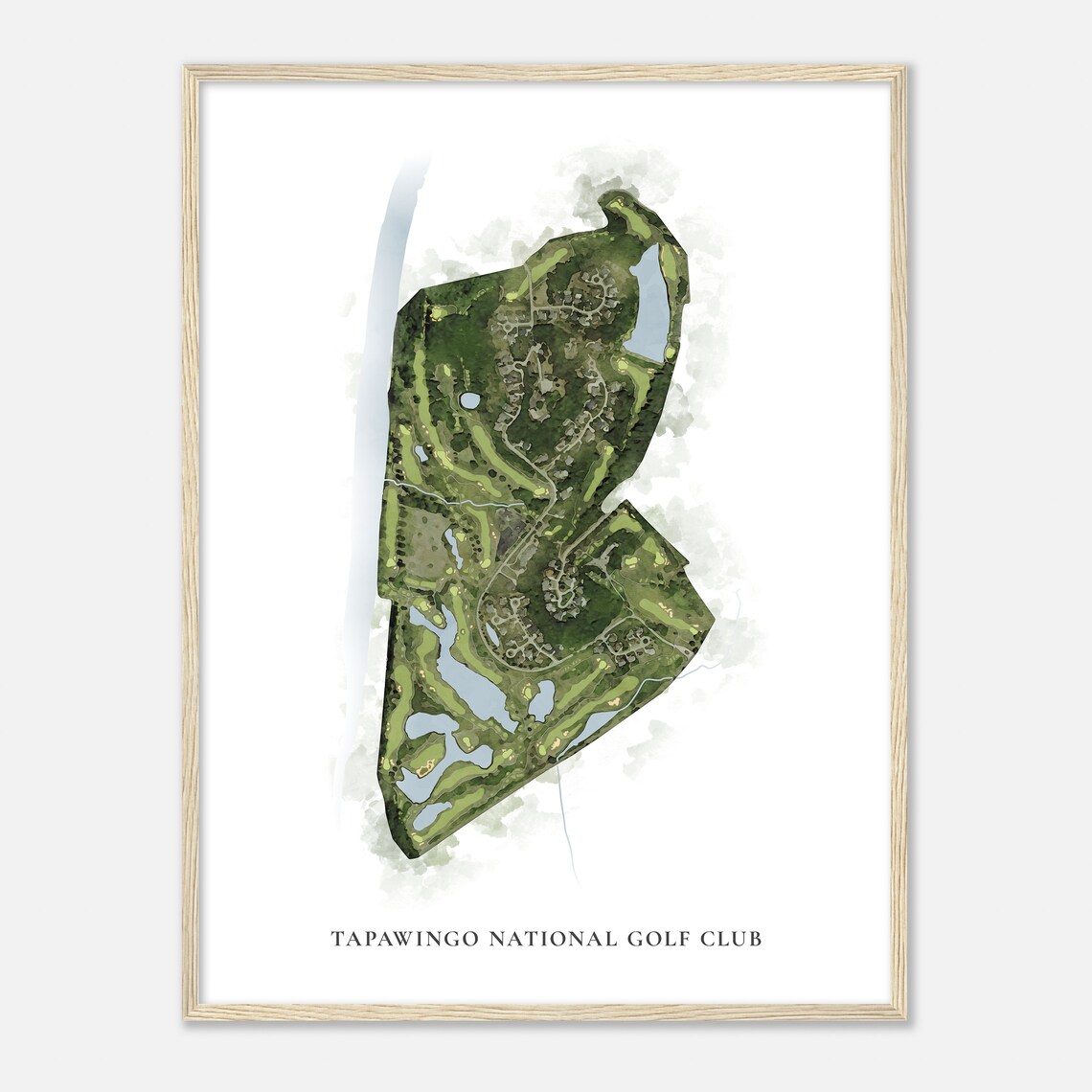 Tapawingo National Golf Club Missouri Watercolor Map Art Print